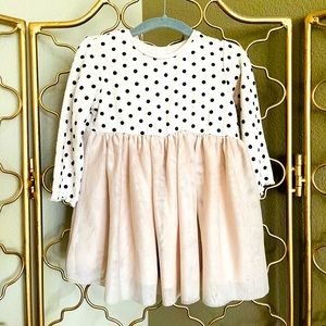 Zara  Polka Dot Knitted With Tulle Dress - NEW with Tags